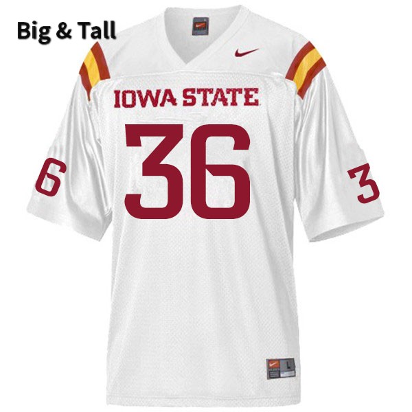Iowa State Cyclones Men's #36 Mason Cassady Nike NCAA Authentic White Big & Tall College Stitched Football Jersey HE42V60YT